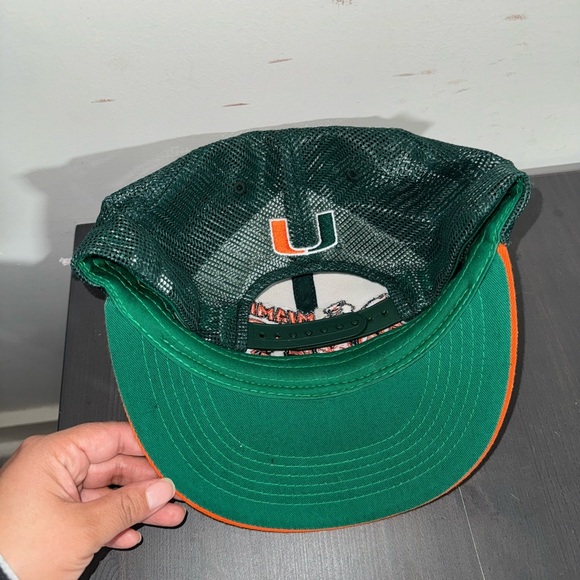 Vintage 90’s Miami Hurricanes Trucker Snap Back Hat - Picture 3 of 5